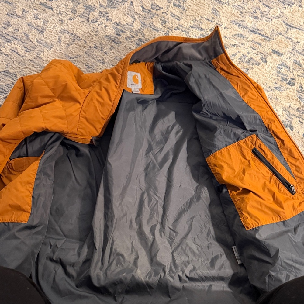 Carhartt Men's Burnt Orange Puffer Jacket - Picture 4 of 4